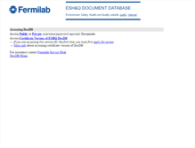 Tablet Screenshot of esh-docdb.fnal.gov