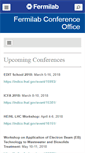 Mobile Screenshot of conferences.fnal.gov