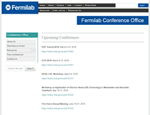 Tablet Screenshot of conferences.fnal.gov