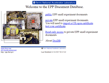 Tablet Screenshot of epp.fnal.gov
