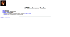 Desktop Screenshot of minerva-docdb.fnal.gov