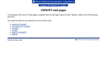 Tablet Screenshot of cepa.fnal.gov