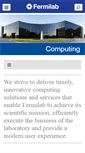 Mobile Screenshot of computing.fnal.gov