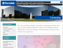 Tablet Screenshot of computing.fnal.gov