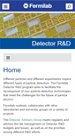 Mobile Screenshot of detectors.fnal.gov