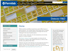 Tablet Screenshot of detectors.fnal.gov